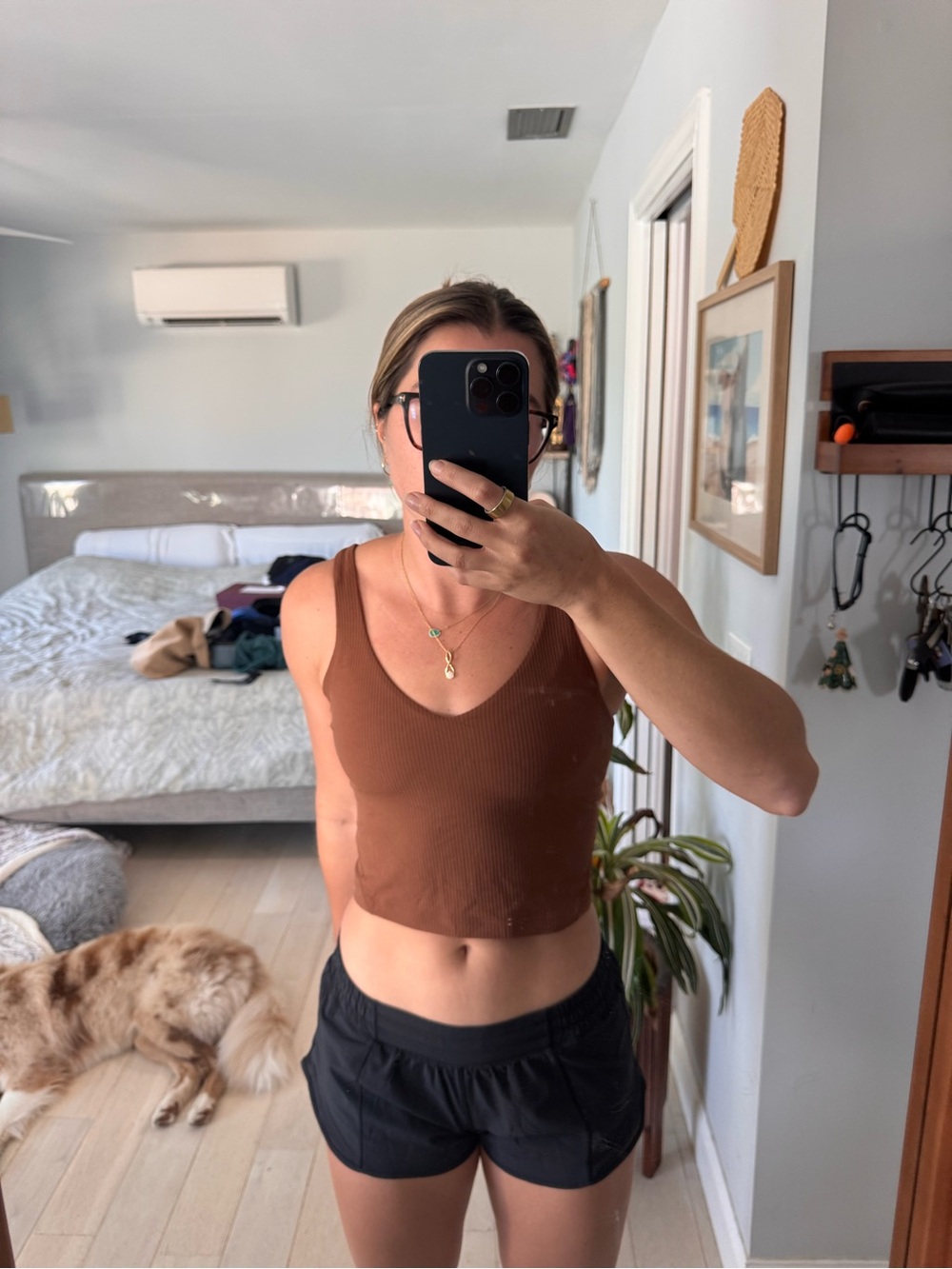 lululemon athletica Ribbed Crop Tank - Brown